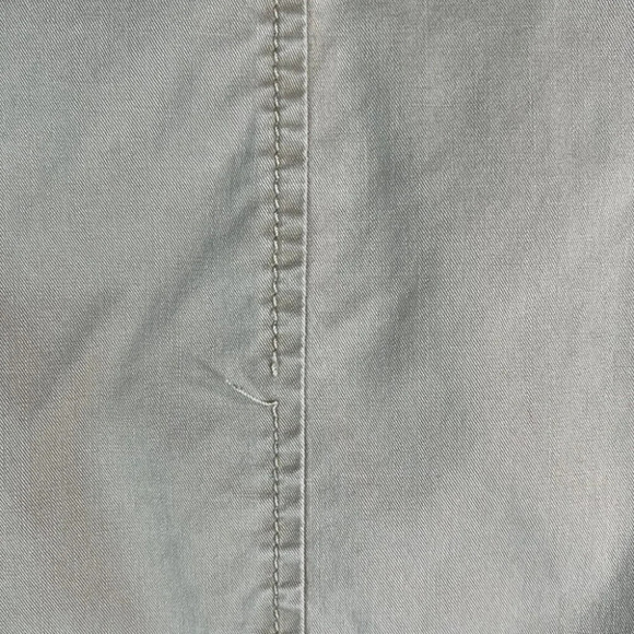 EILEEN FISHER Tan Utility Jacket Ruffled Neck Drawstring Waist Size XS - Picture 11 of 13